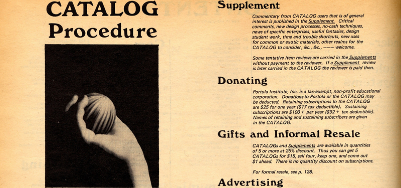מתוך מהדורת 1969 של Whole Earth Catalog