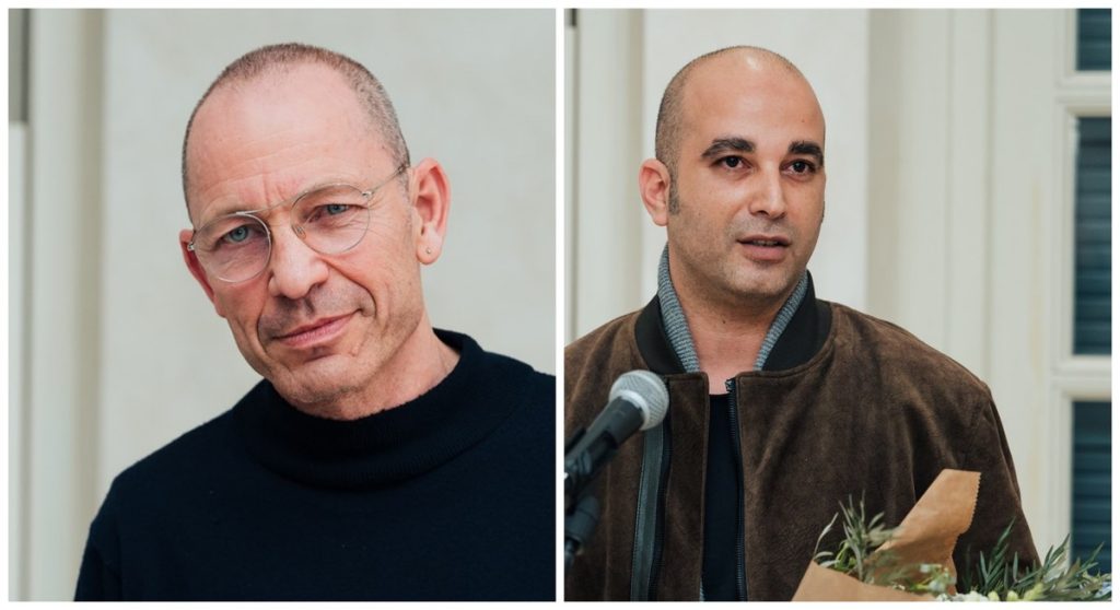 הזוכים בפרס אדמונד דה רוטשילד לעיצוב בתחום עיצוב מוצר לשנת 2021: אלכס פדואה ואלעד קאשי