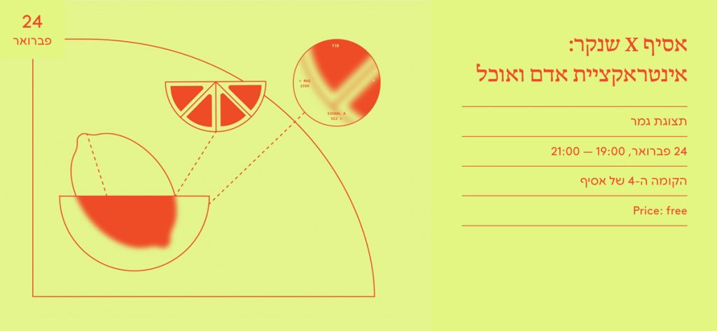אסיף X שנקר: אינטראקציית אדם ואוכל