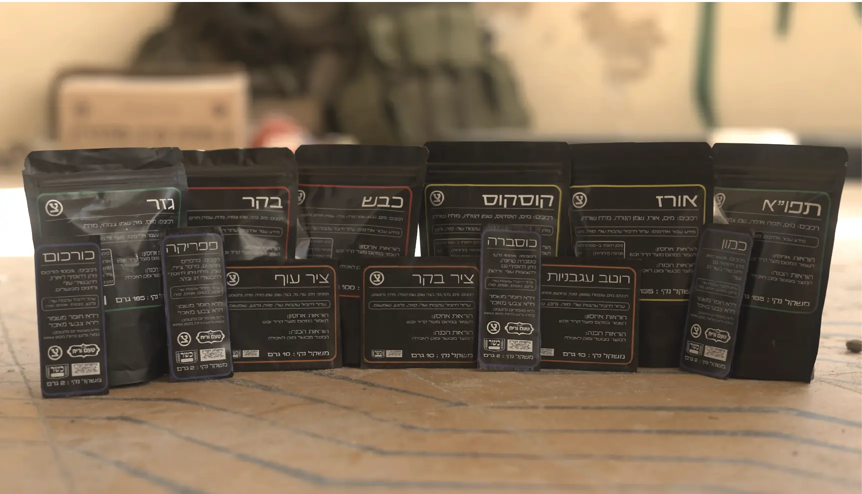 ערכת כלים לחימום, הגשה ואכילה משותפת של ארוחה חמה, המציעה אלטרנטיבה למנת הקרב הצבאית הקיימת.